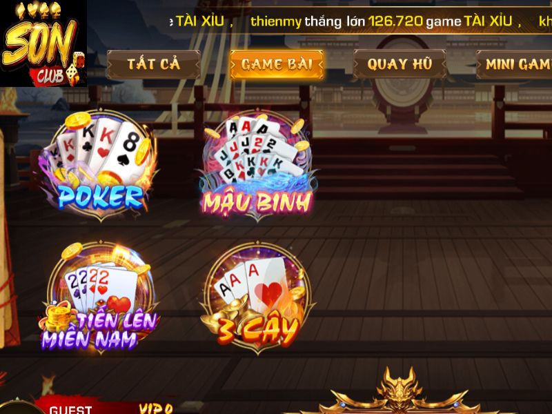 Điểm nổi bật tại sảnh game bài